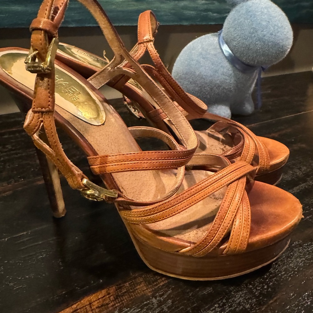 Michael Kors Tan Leather Women's Heels